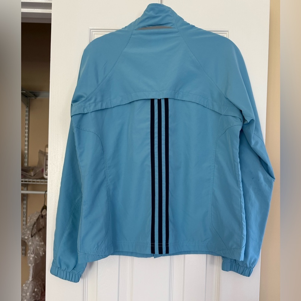 Adidas Light Blue Athletic Jacket - Picture 2 of 5